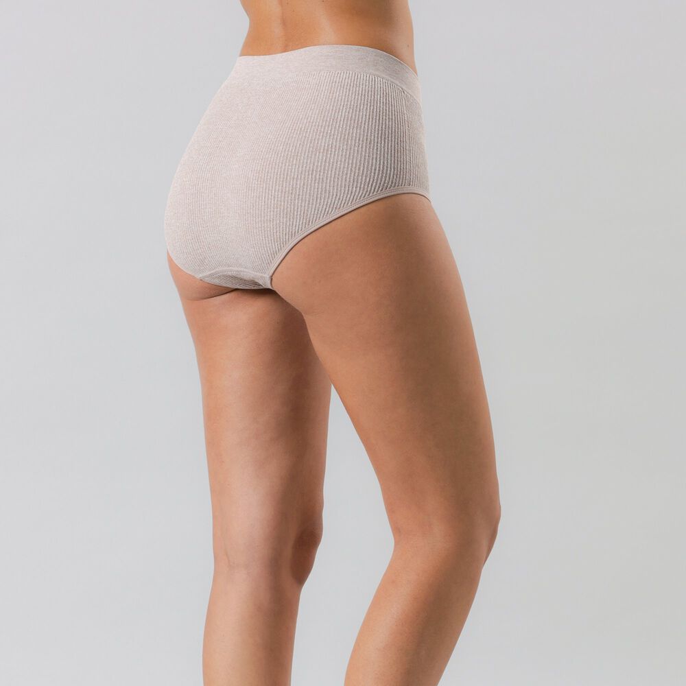 Pack 2x Calzon Alto Rib Sin Costuras Mujer Flores 25168-202 image number 1.0